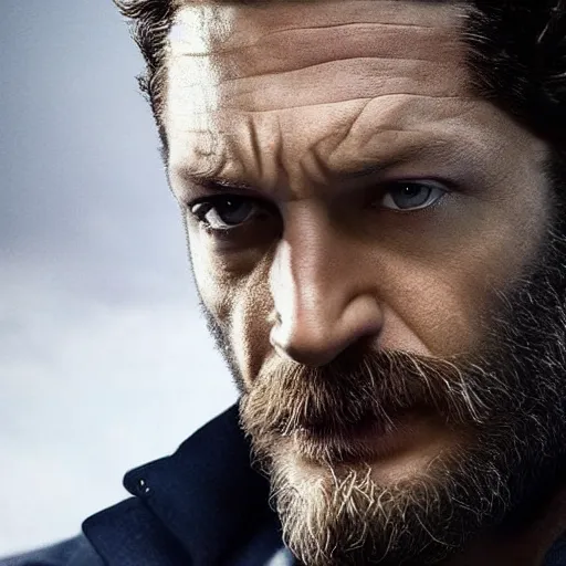 Image similar to tom hardy as wolverine 4 k detailed super realistic