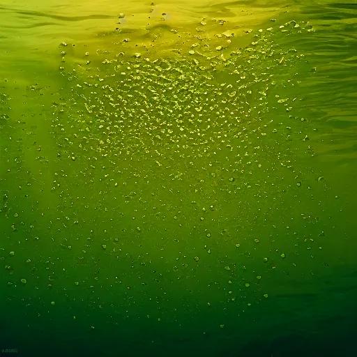 Image similar to army of air bubbles under water, fantasy