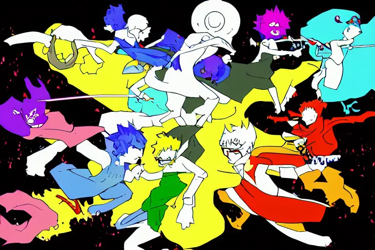 Prompt: The final battle in Homestuck, high quality screenshot