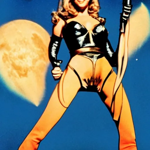 Image similar to barbarella, queen of the galaxy,