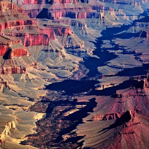 Image similar to color still of the grand canyon as seen from space