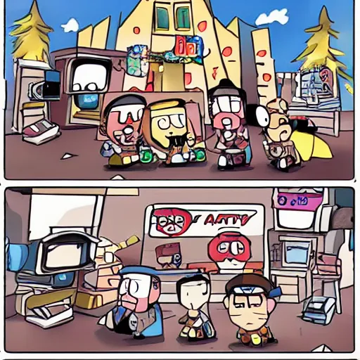 Image similar to gravity falls, cctv style