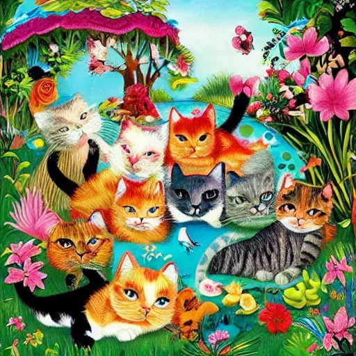 Image similar to cats'paradise,