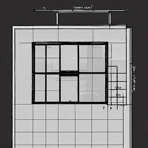 Prompt: a blueprint of small room with doors