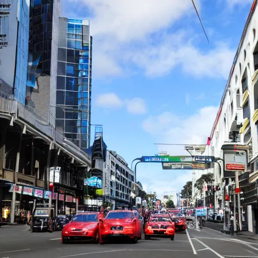 Image similar to auckland city queen street, kiwiana