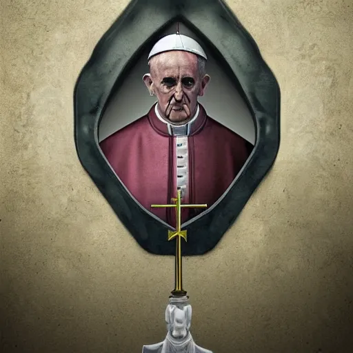 Image similar to Pope,Secrets inside the Vatican, Horror,Trending artstation, cinematográfica, digital Art