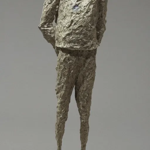 Image similar to sculpture of a walking man, in the style of alberto giacometti