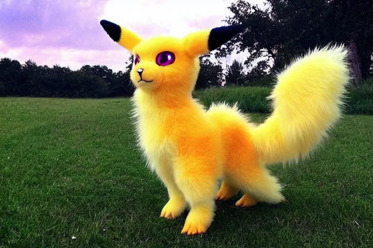Image similar to real life glayceon pokemon, cute!!!, heroic!!!, adorable!!!, playful!!!, chubby!!! fluffly!!!, happy!!!, cheeky!!!, mischievous!!!, ultra realistic!!!, spring time, slight overcast weather, golden hour, sharp focus