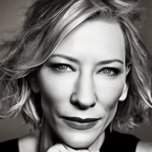 Prompt: photo of cate blanchett, by Annie leibowitz, photorealisitc