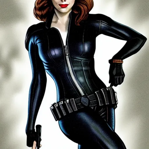 Image similar to Alison Brie as Marvel's Black Widow