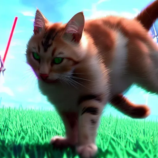 Image similar to Video game Stray!!! Cat, 4k