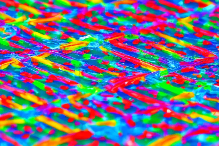 Image similar to windy racetrack made of translucent colorful plastic, 85mm scene from a tv show