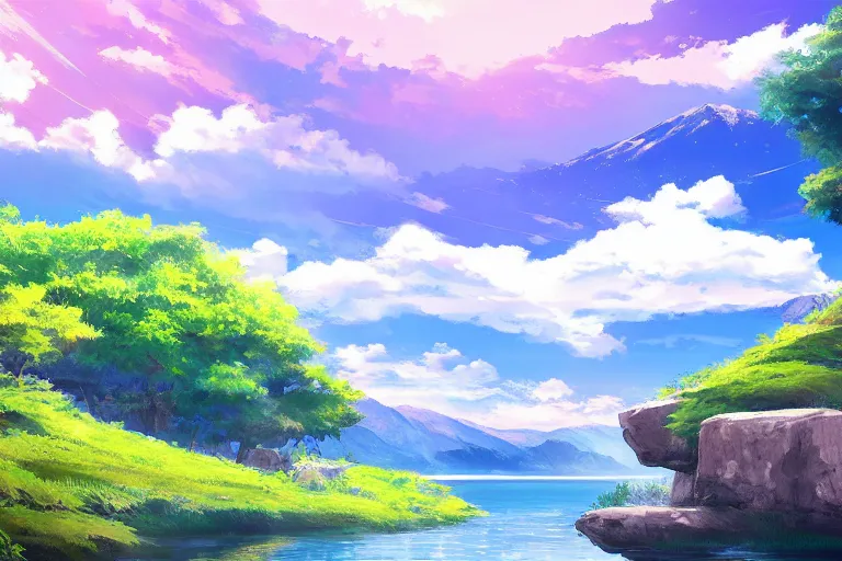 HD wallpaper: Anime, Original, Fog, Lake, Snow, Stars | Wallpaper Flare