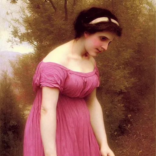 Prompt: pink witch, by bouguereau