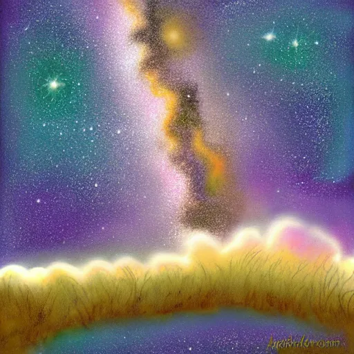 Prompt: milky way, pastel, creamy, digital art