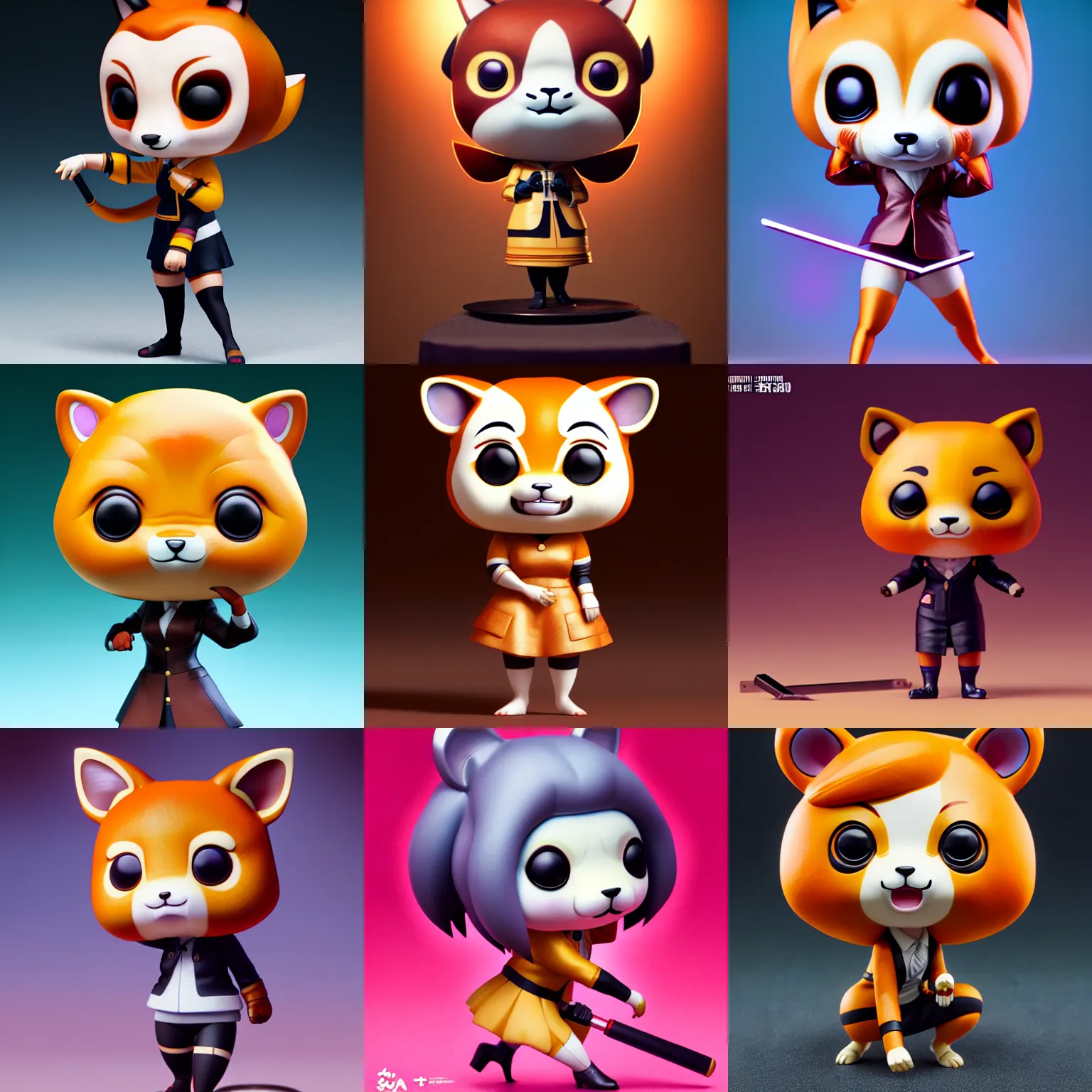 Prompt: retsuko funko pop, by tom bagshaw and ilya kuvshinov, rtx rendering, octane render 1 2 8 k, maya, extreme high intricate details by wlop, digital anime art by ross tran, medium shot, composition by sana takeda, dramatic lighting by greg rutkowski