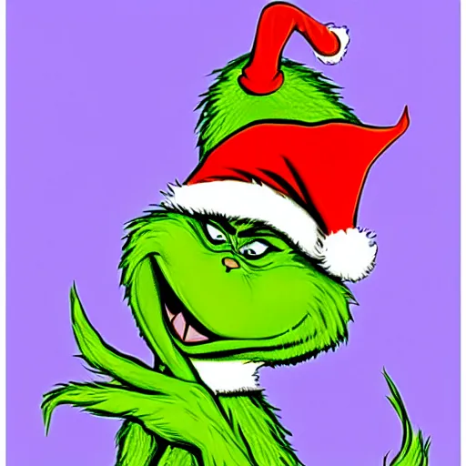 Image similar to the Grinch , flipping you off