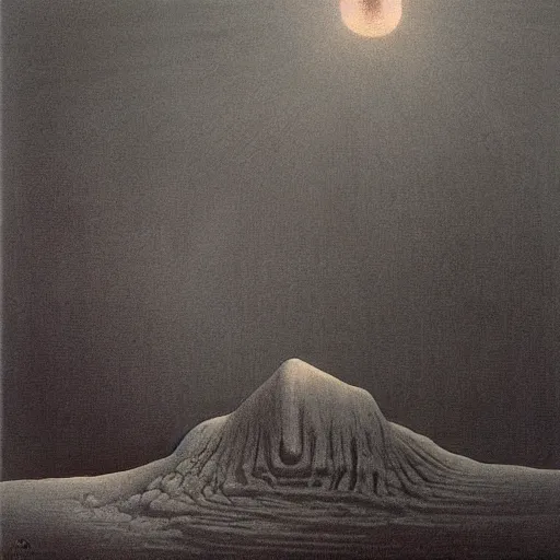 Image similar to russia, painted by zdzisław beksinski