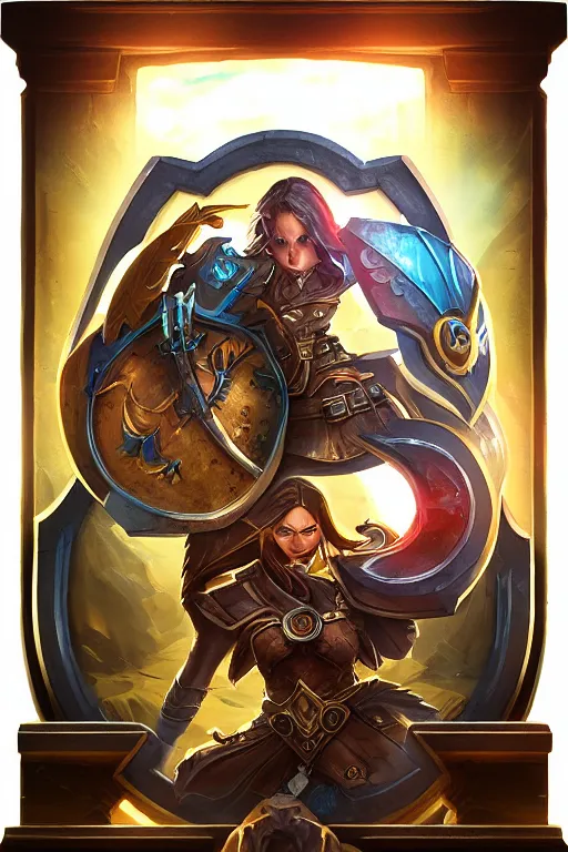 Image similar to shield fantasy epic legends game icon stylized digital illustration radiating a glowing aura global illumination ray tracing hdr fanart arstation by ian pesty and katarzyna da „ bek - chmiel