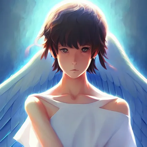 Image similar to biblically accurate angel, portrait shinkai makoto studio ghibli studio key hideaki anno sakimichan stanley artgerm lau rossdraws james jean marc simonetti elegant highly detailed digital painting artstation pixiv