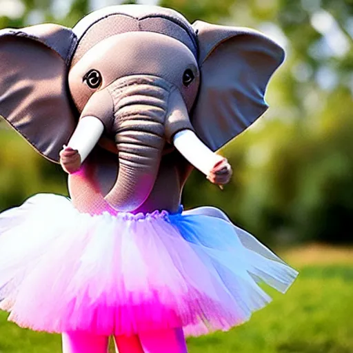 Image similar to photo of dancing elephant with tutu