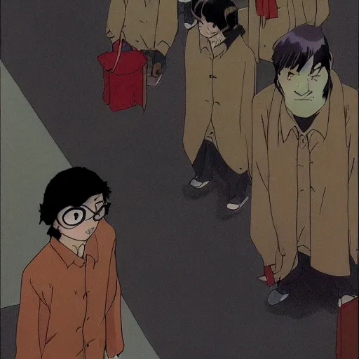 Image similar to a character by satoshi kon