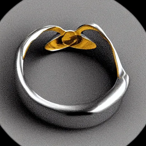 Image similar to x - ray image of a gold ring in cut view with anatomical description, low coloration, highly detailed, 8 k