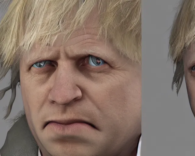 Image similar to boris johnson in lord of the rings, character art, by various concept artists, redshift render, hyperrealistic face, photorealistic render