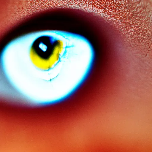 Image similar to very closeup shot bokeh, photo of an eye, award winning shot