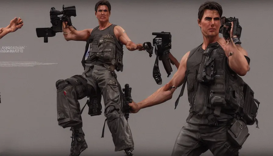 Image similar to hand painted tom cruise figurine, scale, deluxe, hyperdetailed, artstation, cgsociety, 8 k