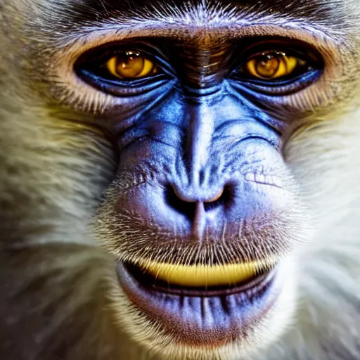 Image similar to high quality portrait of a monkey, studio photograph, photograph, realistic photo, 8k photo, 4k photo, stock photo, high resolution, cinematic shot, high detail