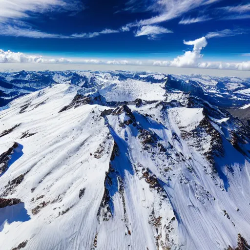 Image similar to Top view of a snowy mountains