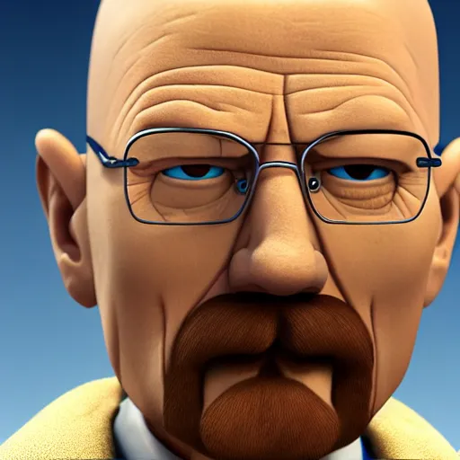 Image similar to walter white, pixar, disney, 3 d render, 4 k, hd, high detail