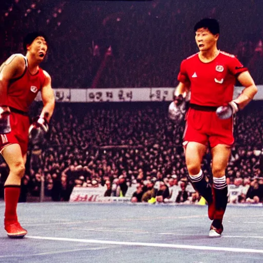 Image similar to movie still of son heung-min as ivan drago in rocky 4, cinematic,