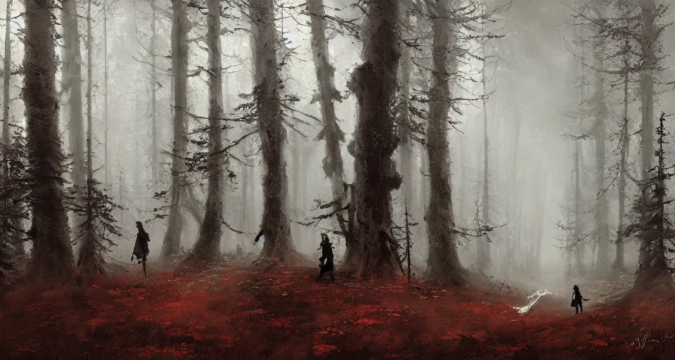 Prompt: Enchanted and magic forest, by JAKUB ROZALSKI