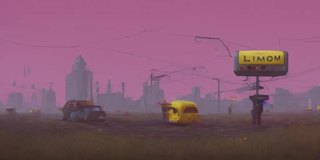 Image similar to the existence of lemons by Simon Stalenhag, trending on artstation, 8k, octane rendered, highly detailed