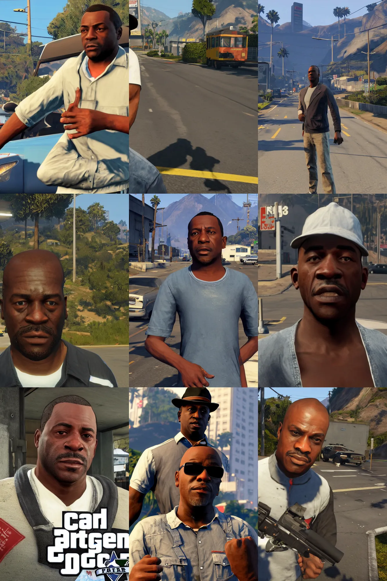 Prompt: carl jackson in gtav