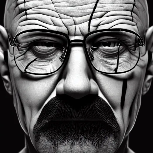 Image similar to walter white clown, au naturel, hyper detailed, digital art, trending in artstation, cinematic lighting, studio quality, smooth render