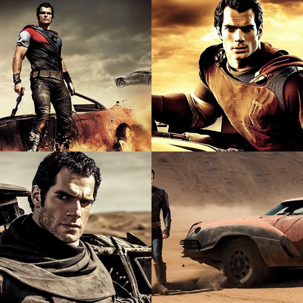 Prompt: Henry_Cavill_in movie Mad Max