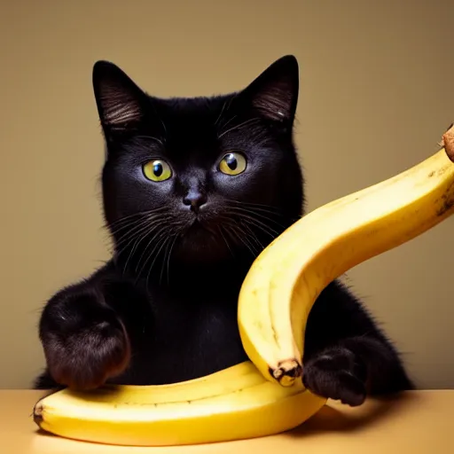 Image similar to cat eating banana