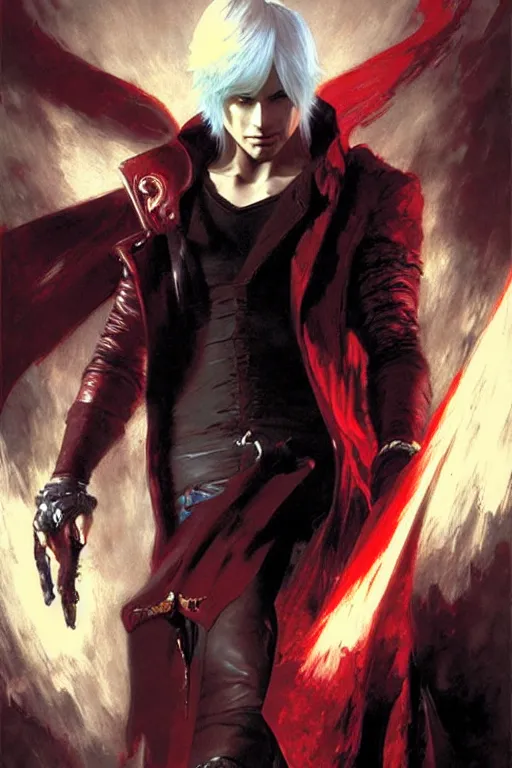 dante (devil may cry and 1 more) drawn by xiaopa25