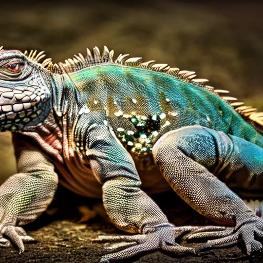 Prompt: iguana people wedding photography high quality HDR sunbeams ray traced lighting