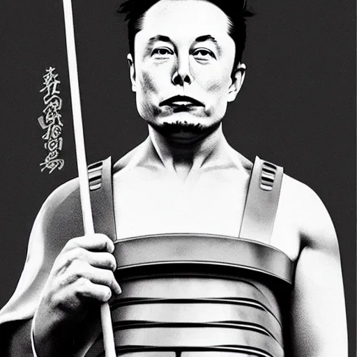 Image similar to elon musk as a samurai