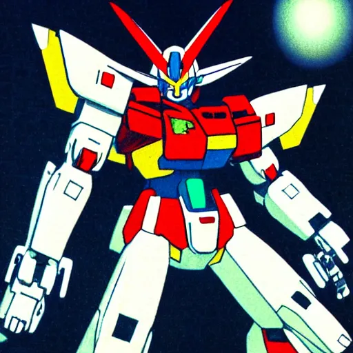 Prompt: gundam by mamoru nagano, fivestarstory style,