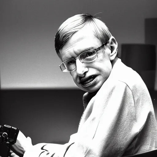 Image similar to macrophoto of stephen hawking,