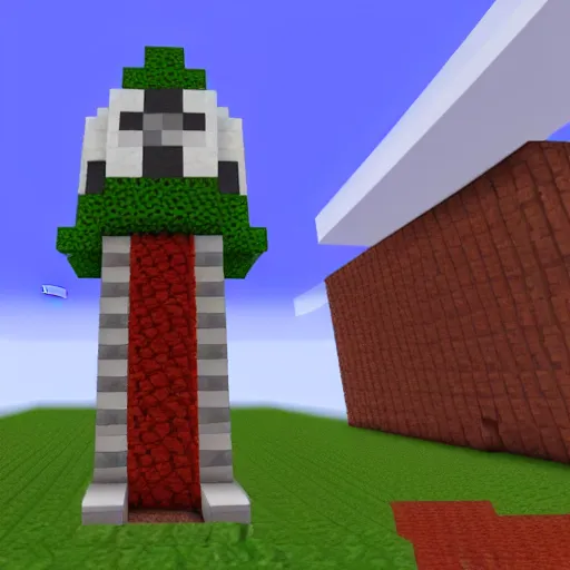 Image similar to minecraft rocket ship