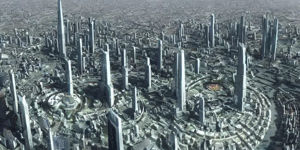 Image similar to futuristic Islamic city