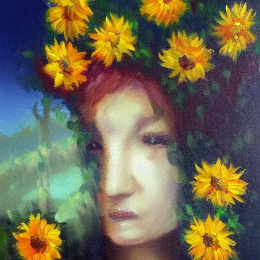 Image similar to 🌻, oil painting,