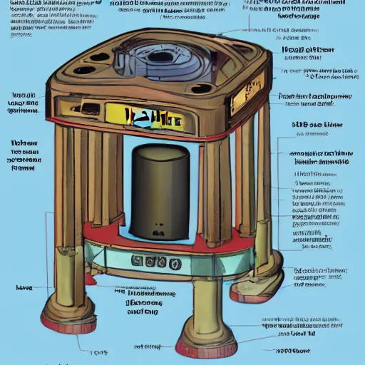 Prompt: diagram of the time machine