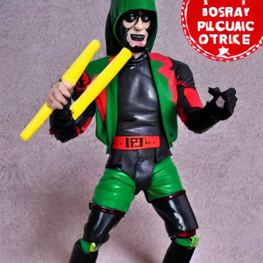 Prompt: orlan cosplay orlan, stop motion vinyl action figure, plastic, toy, butcher billy style